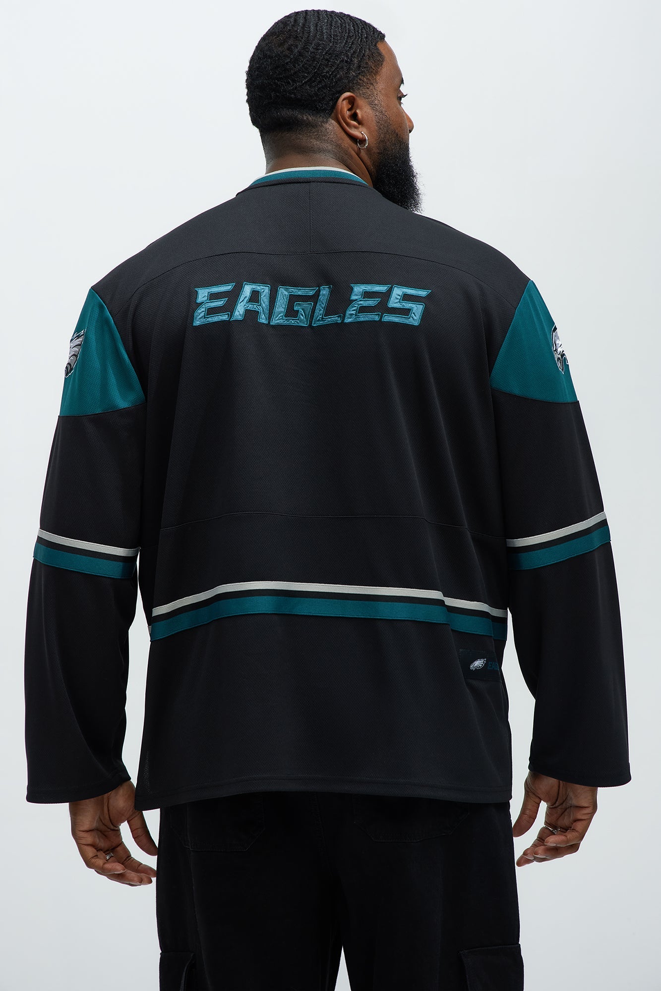 Eagles Hat Trick Hockey Top - Black/Green