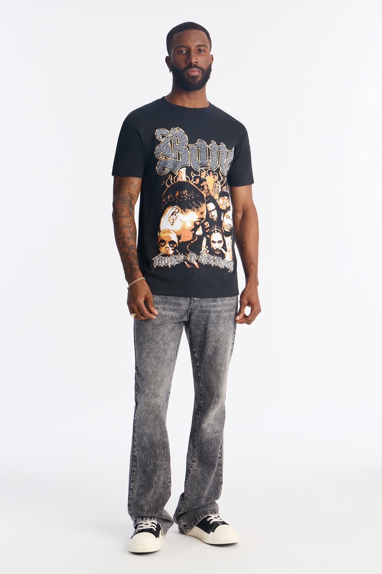 Bone Thugs N Harmony Throwback Short Sleeve Shirt - Black
