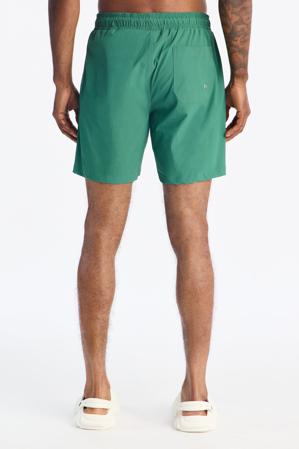 Montez Stretch Swim Trunk 7″ - Hunter Green