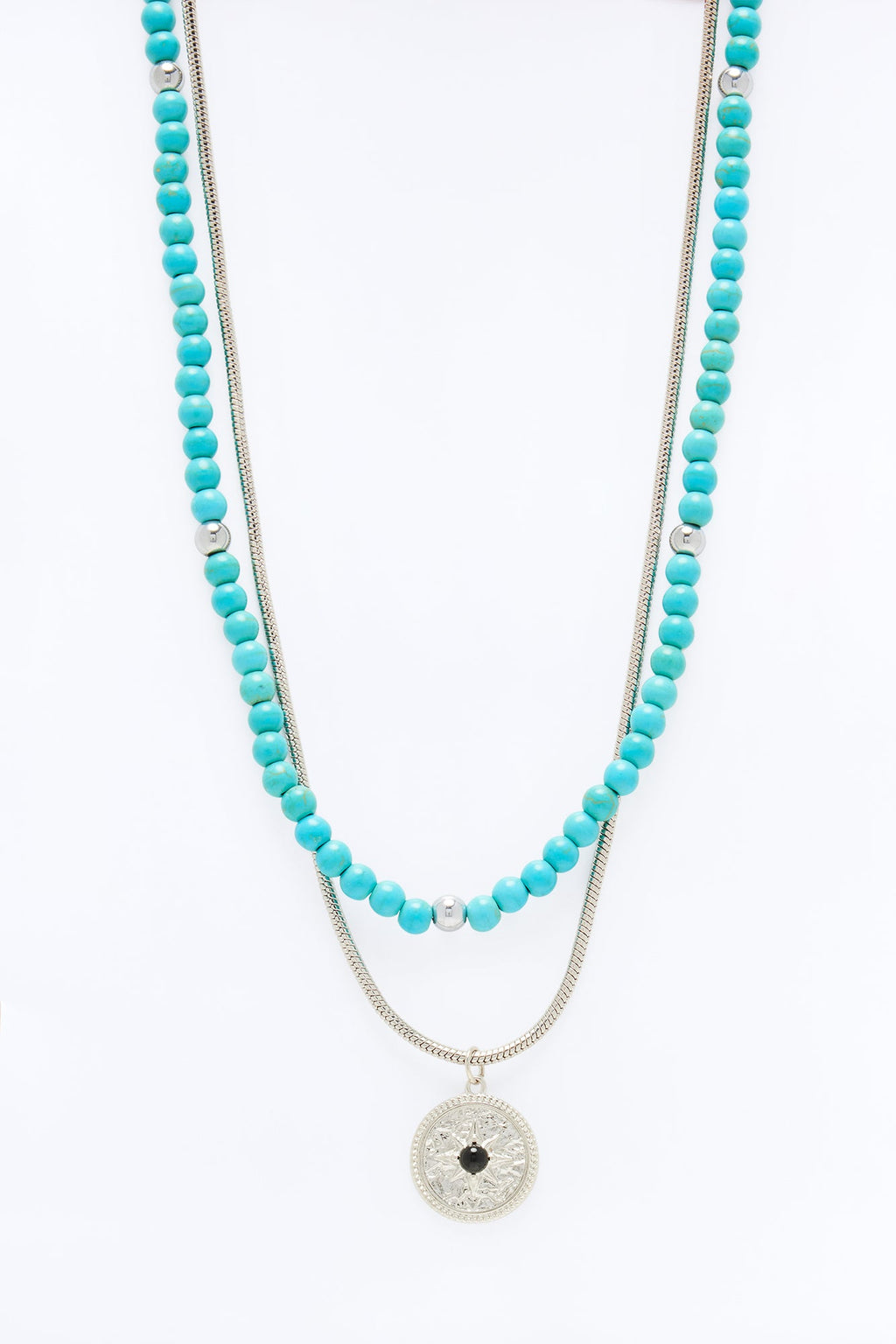 Good Vibes Only Necklace Set - Silver