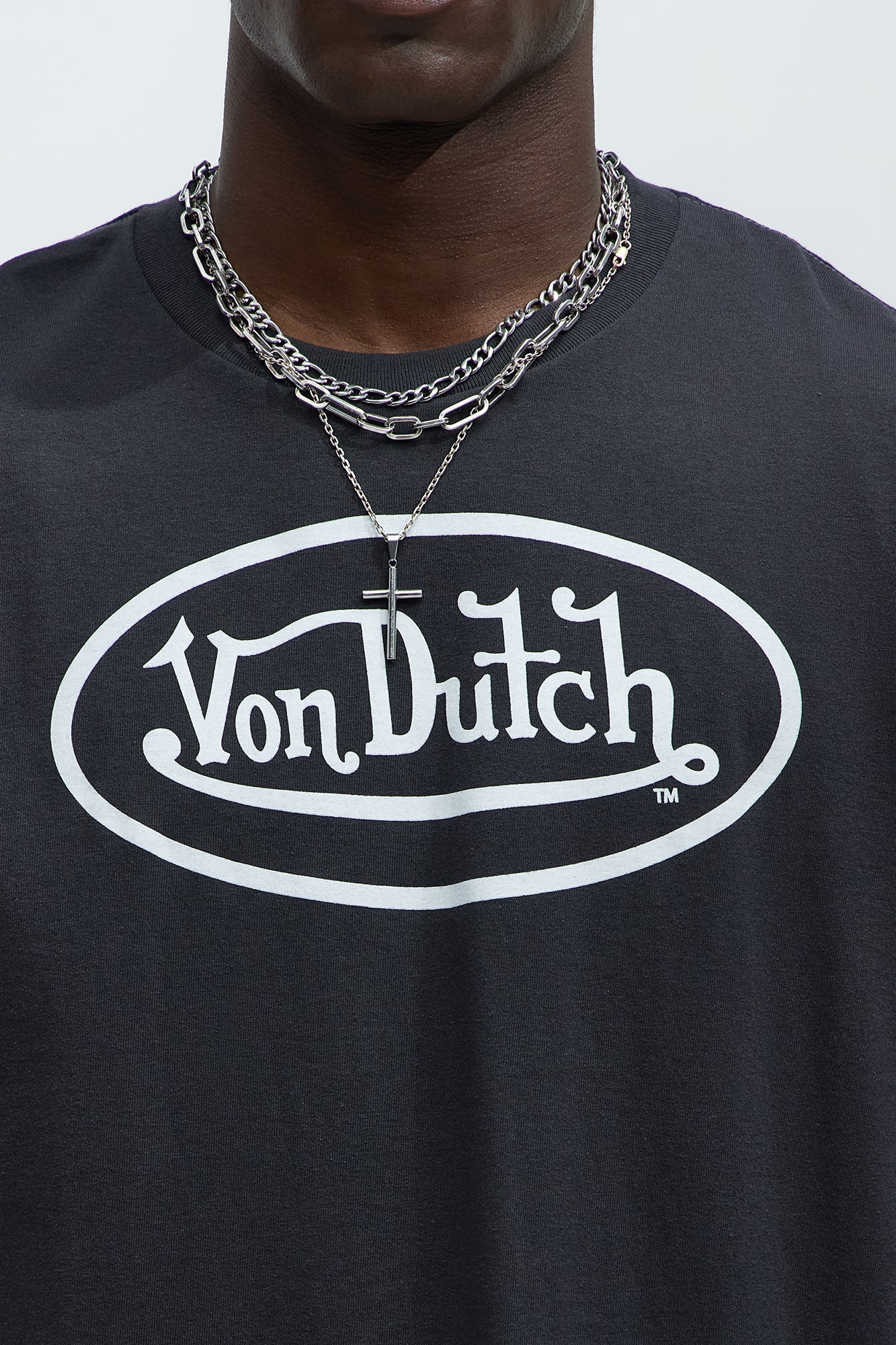 Von Dutch Logo Short Sleeve Tee - Charcoal