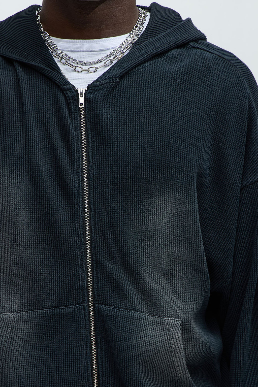 Modern Wash Zip Up Hoodie - Black