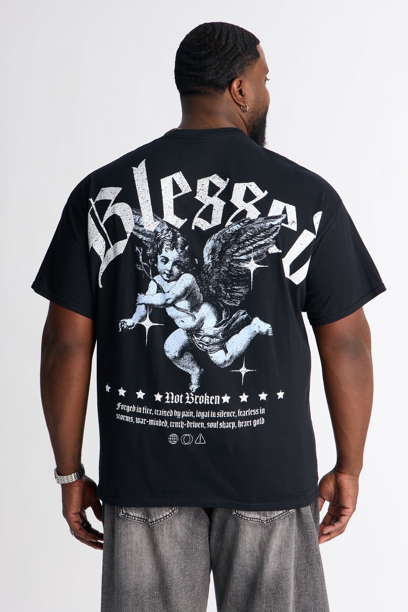 Blessed Not Broken Short Sleeve Tee - Black