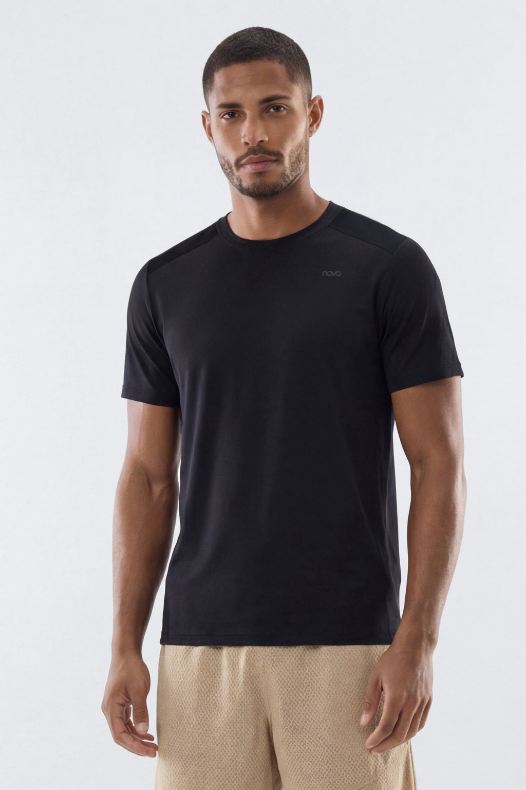 HexTech™ Crew Neck Active Top - Black
