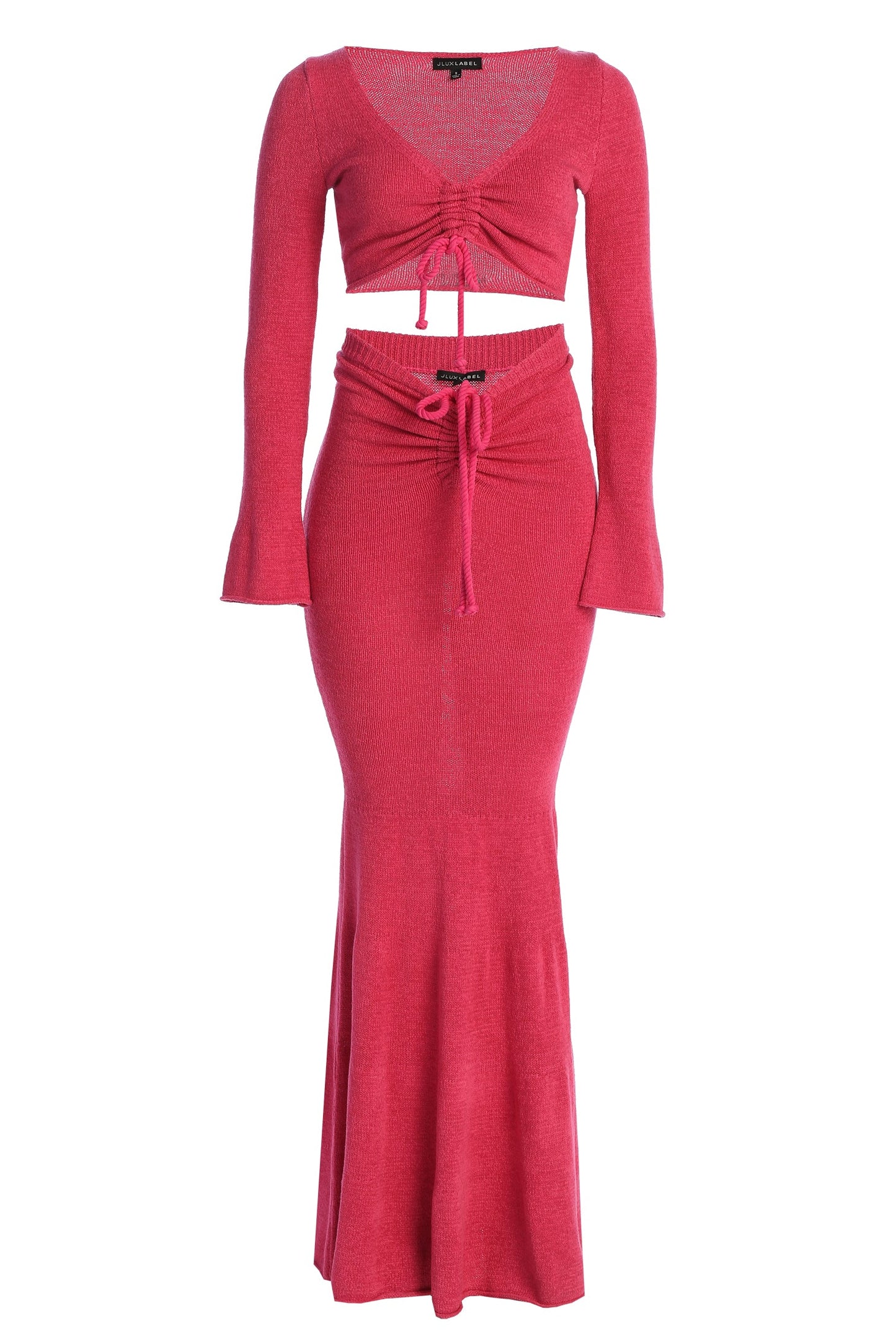 Fushia Resort Two-Piece Skirt Set