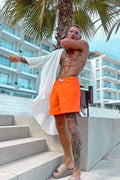 Montez Stretch Swim Trunk 7″ - Orange