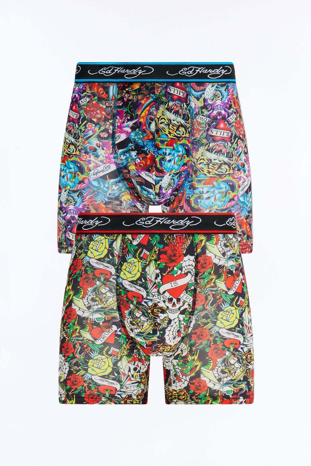 Ink Legends Ed Hardy 2 Pack Performance Boxer Briefs - Multi Color