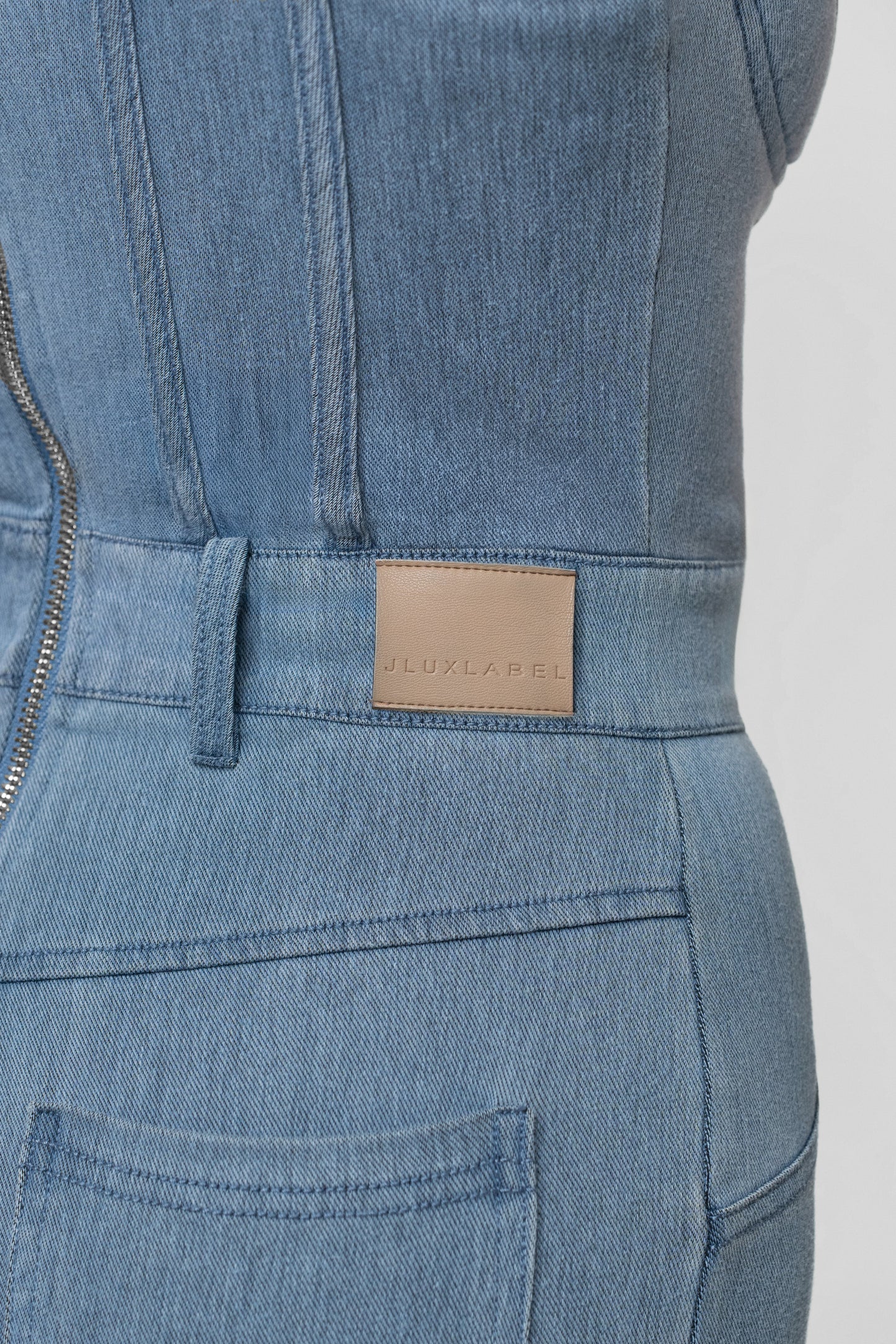 Medium Wash Denim Diya Bustier Jumpsuit