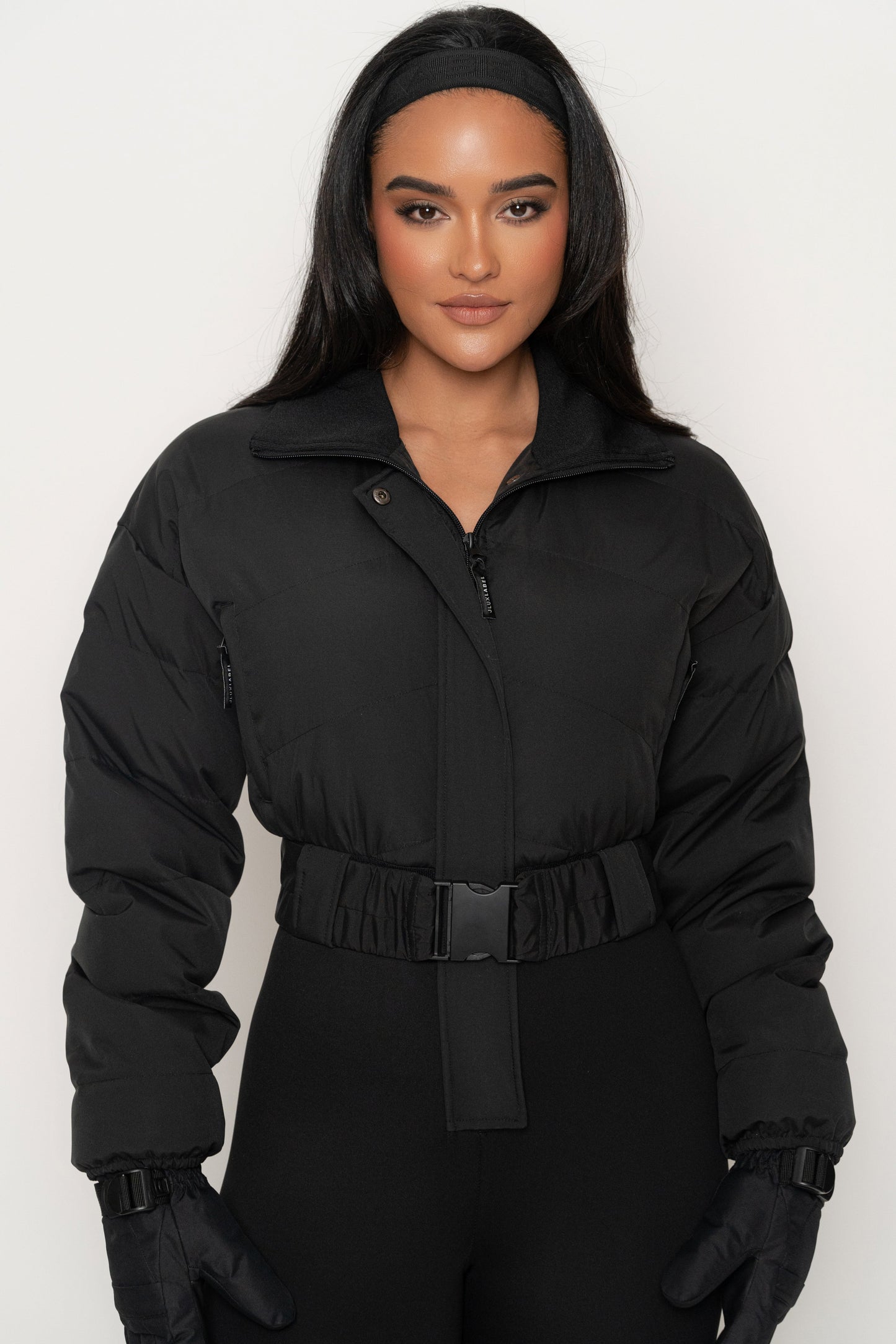 Black In Motion Nylon Jumpsuit