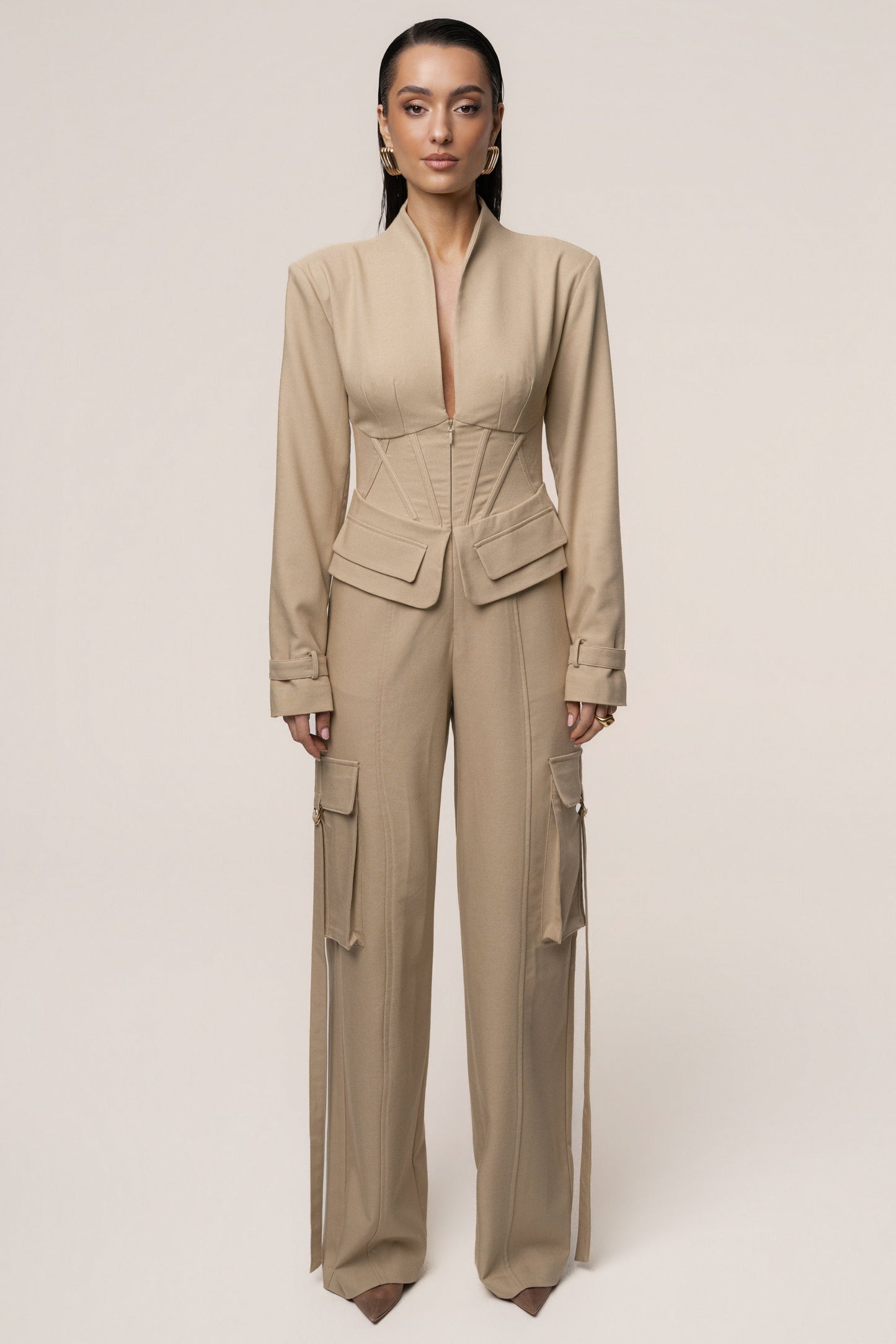 Stone Day Off Cargo Jumpsuit