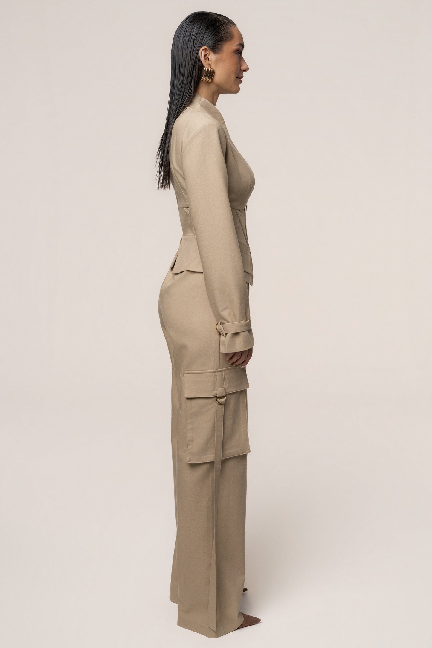 Stone Day Off Cargo Jumpsuit
