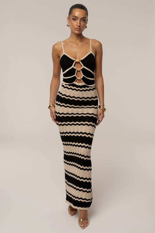 Black Azula Knit Maxi Dress
