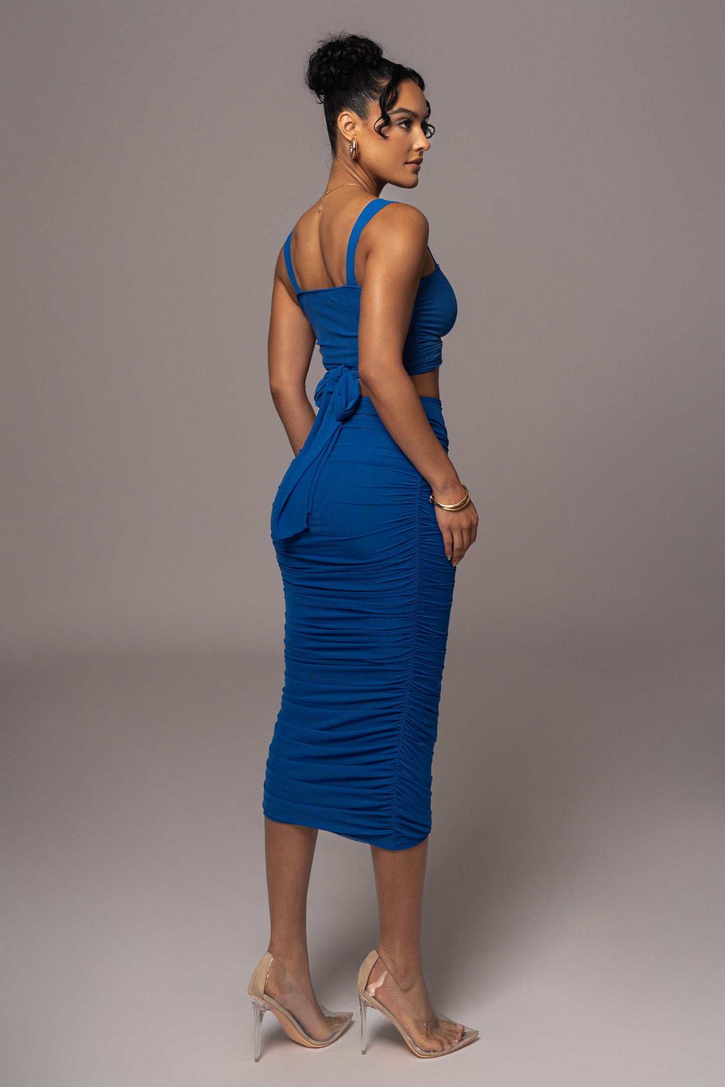 Royal Blue Extend Your Stay Skirt Set