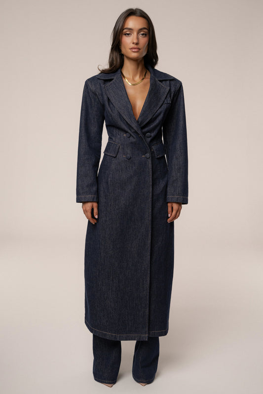 Dark Denim Signature Coat