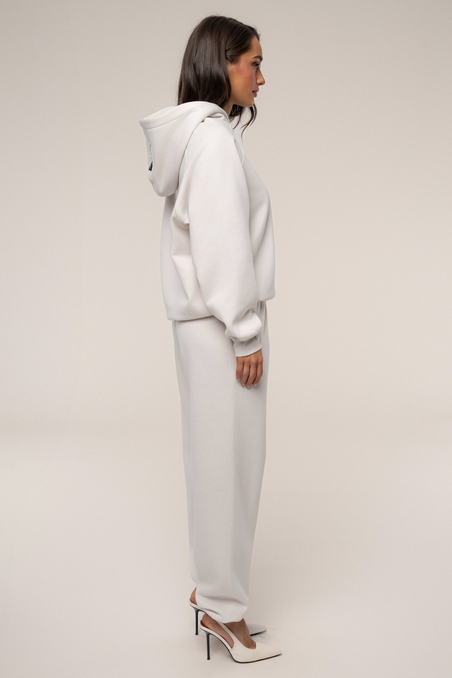 Bone JLUXLABEL Logo Pullover Hoodie