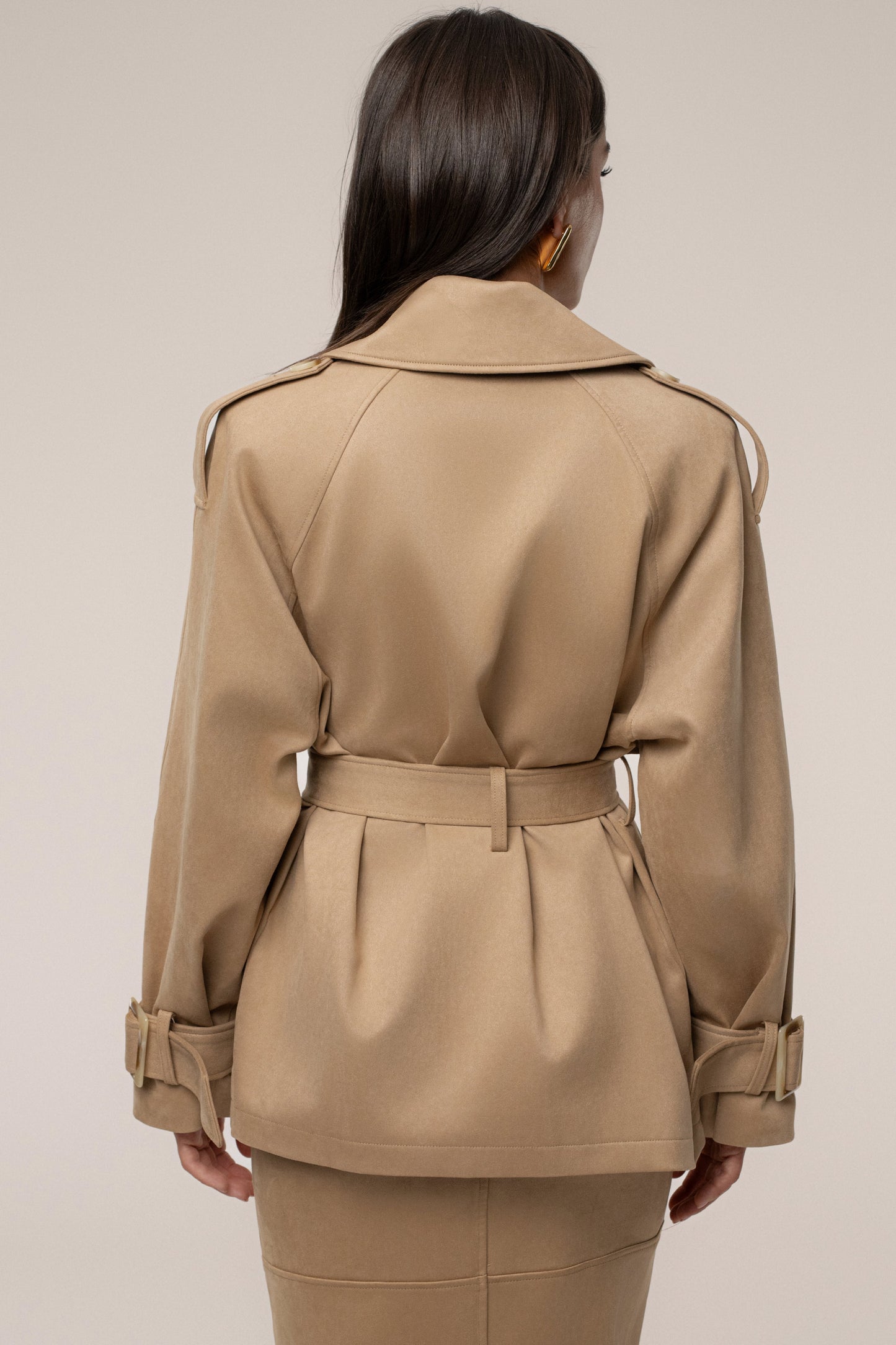 Beige Nightfall Suede Jacket