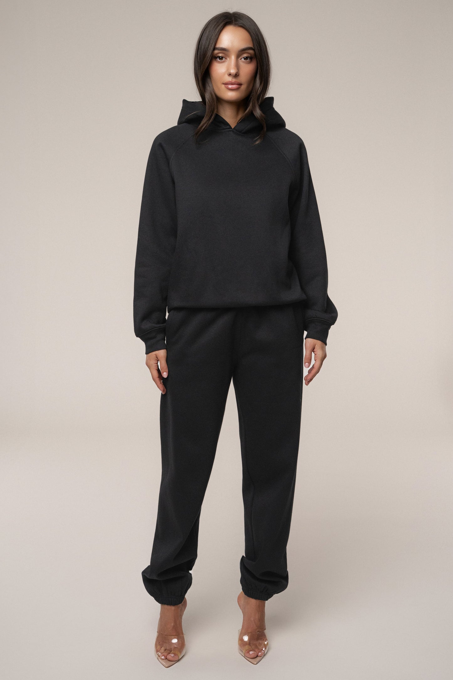 Black JLUXLABEL Logo Pullover Hoodie