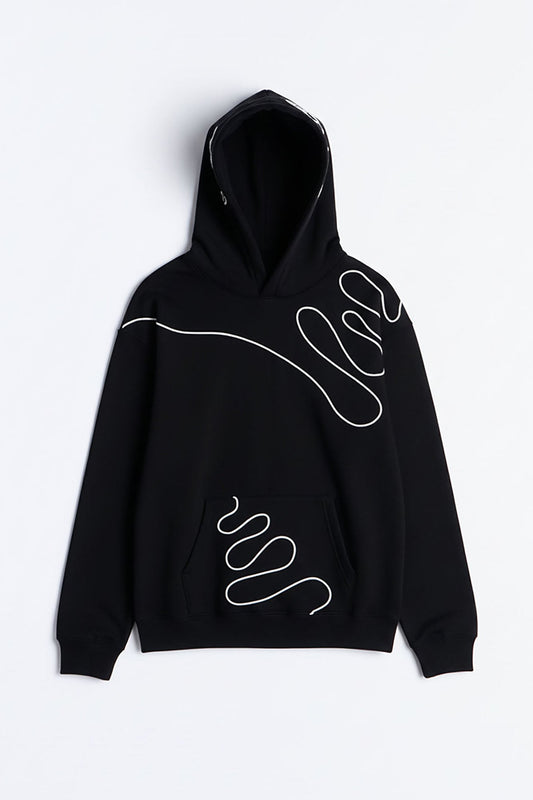 Lasso Embroidery Hoodie - Black